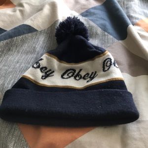 Obey puff ball beanie
